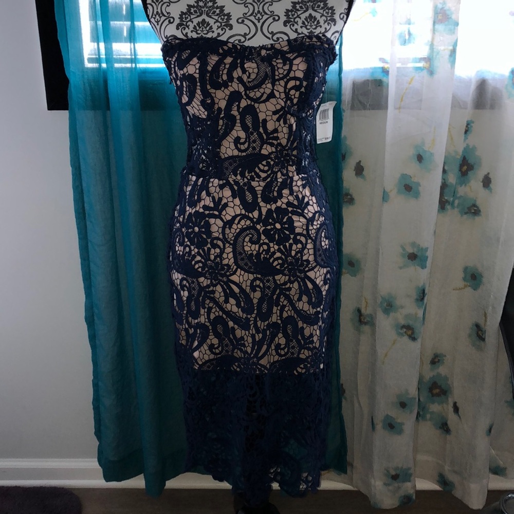Strapless Lace Dress